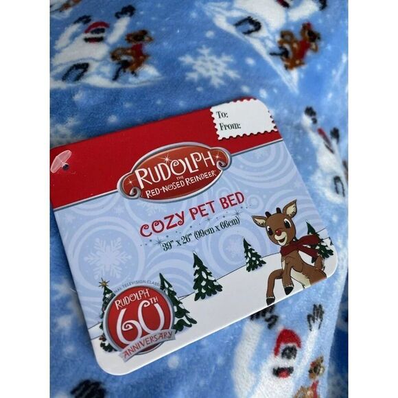 Rudolph The Red Nose Reindeer Bumble Pillow Dog Pet Bed Christmas 26X39” NEW - Picture 4 of 16